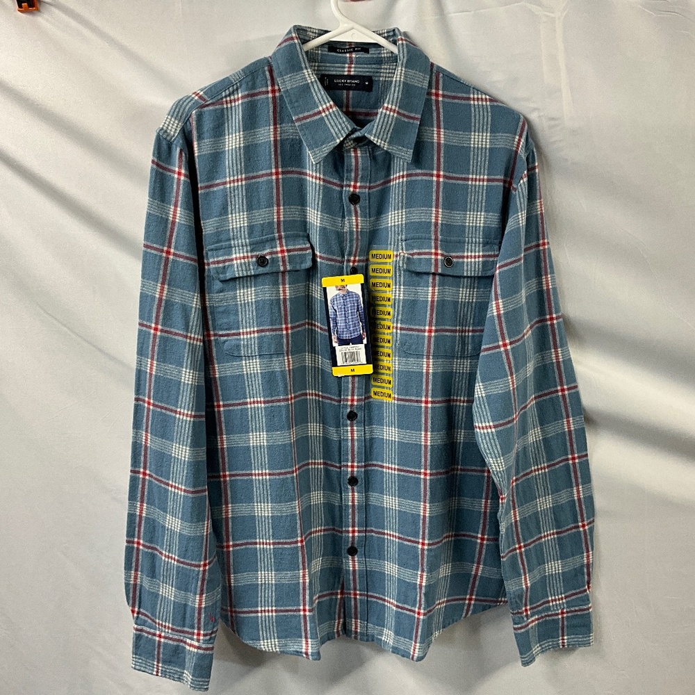 Lucky Brand Men's Plaid Cloud Soft Long Sleeve Flannel